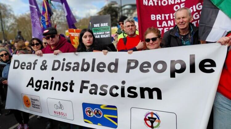 Disabled people ensure their voices are heard in historic march against the far-right