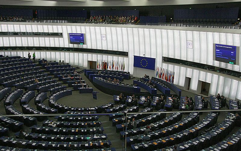 The debating chamber of the European parliament in Strasbourg