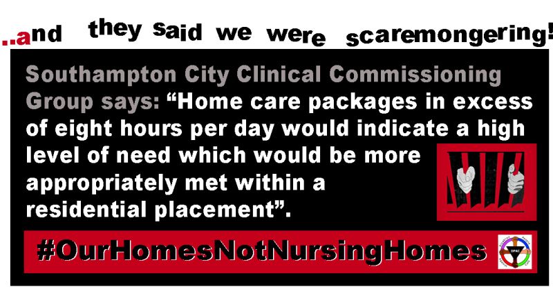 A DPAC meme which quotes from the policy document and says 'and they said we were scaremongering...'