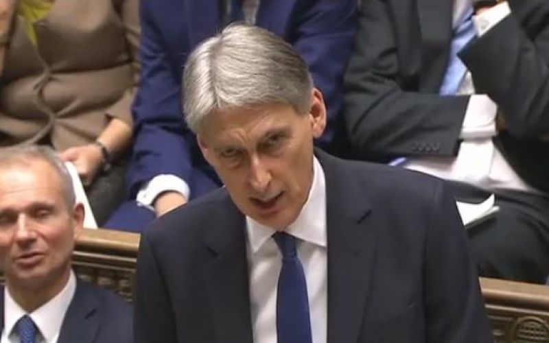 Philip Hammond delivering the autumn statement in the Commons