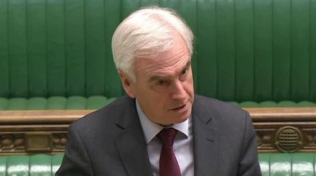 John McDonnell speaking in the Commons chamber