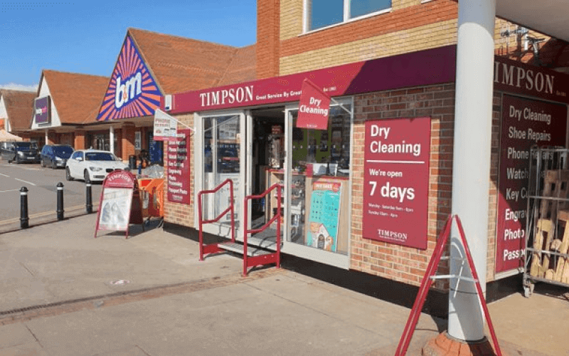 A Timpson pod with steps leading to the front door
