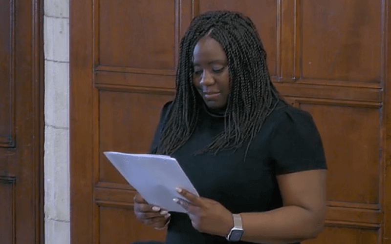 Marsha de Cordova speaking in Westminster Hall
